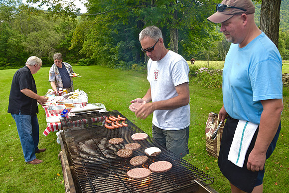 On the grill: Gary Mayer(L), Jason Evans(R)