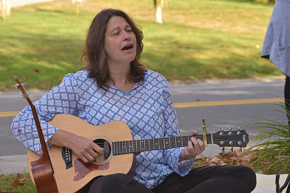 Lois Fein, the Festival's "wandering" minstrel.